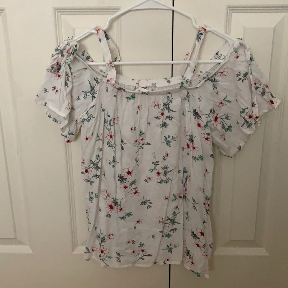 Floral Print Off-the-Shoulder Top